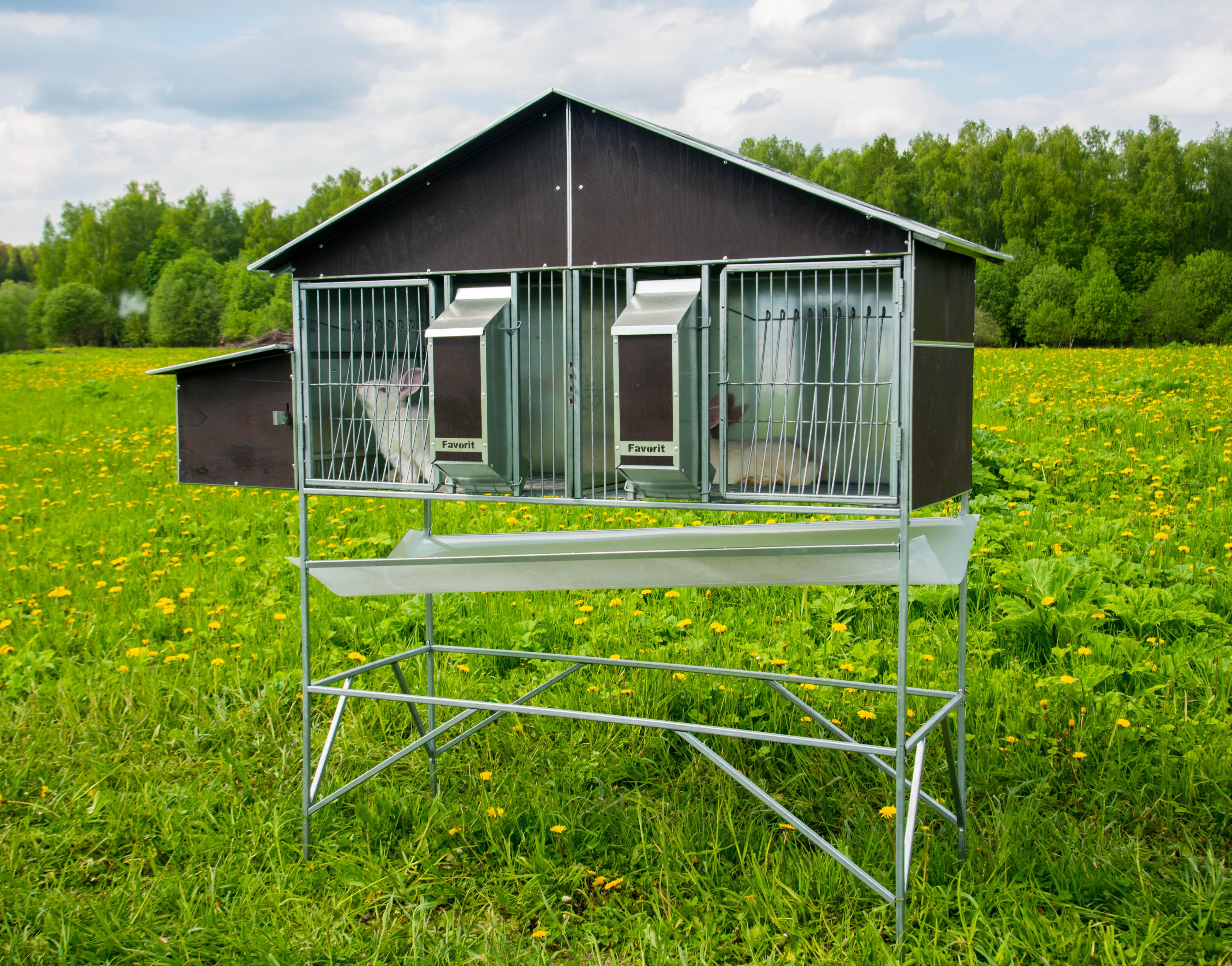 Уличный домик для кроликов "Фаворит" КР2-М-О. Фото 2
