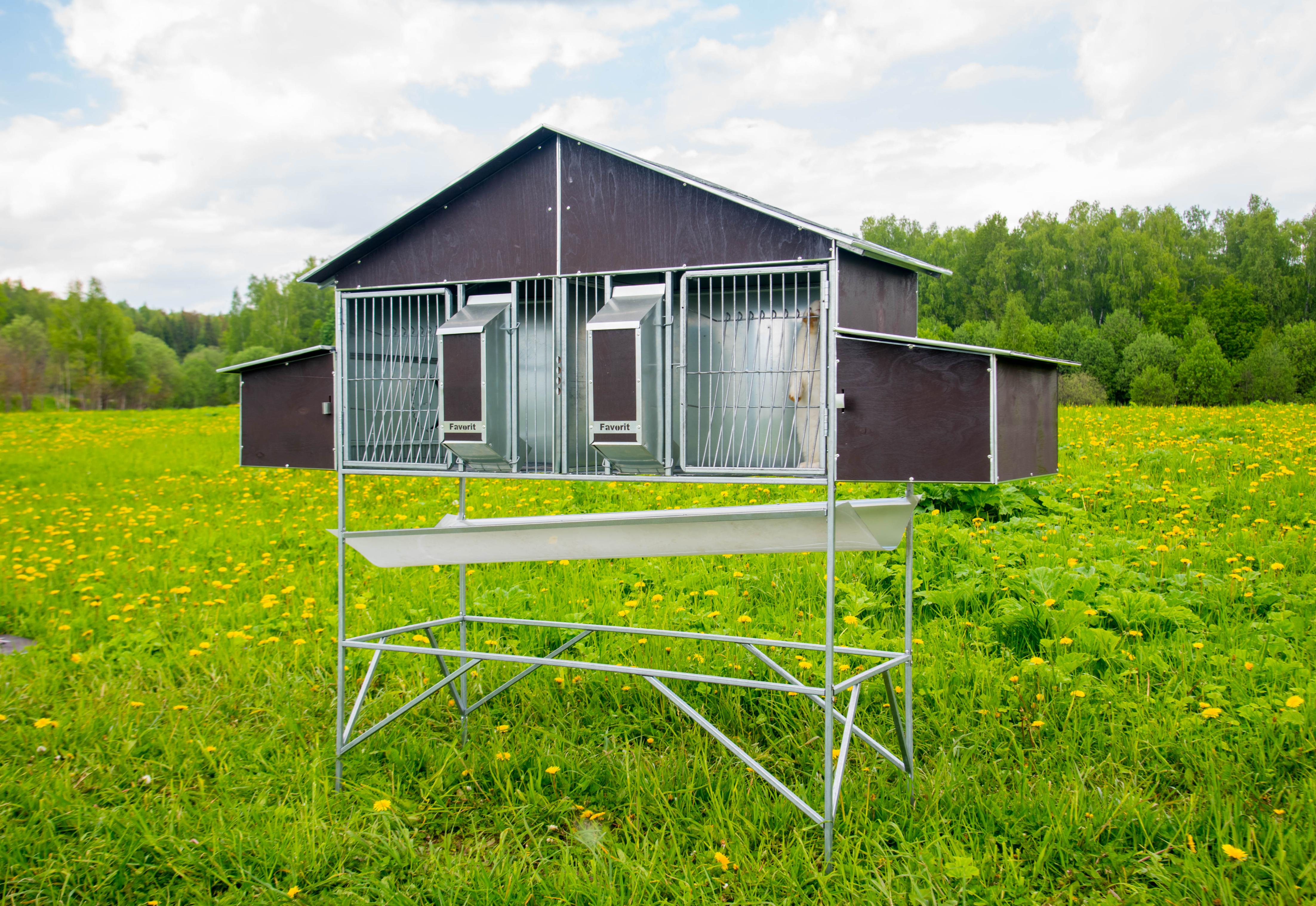 Уличный домик для кроликов "Фаворит" КР2-М-М. Фото 3 Уличный домик для кроликов "Фаворит" КР2-М-М. Фото 3