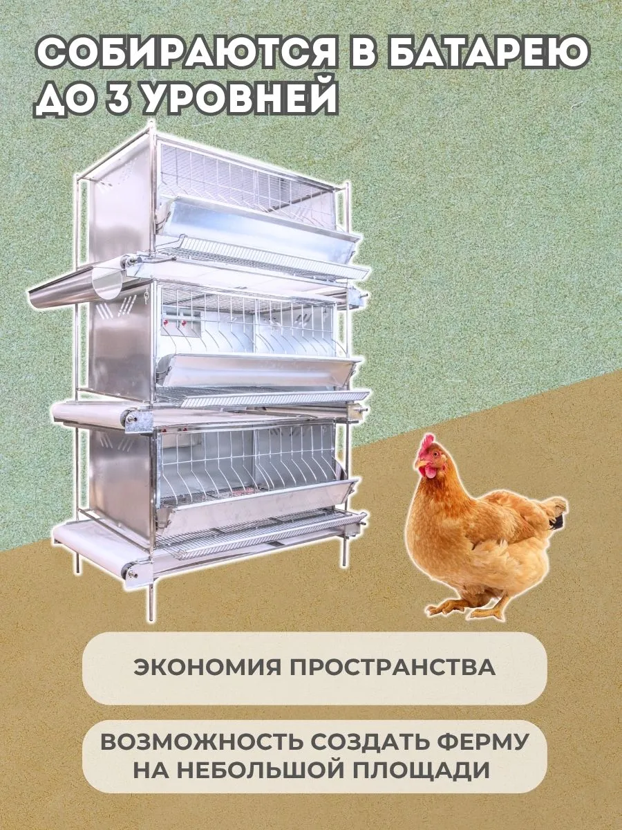 Клетка для кур-несушек "Люкс-металл" 2-12 "МультиПро". Фото 6