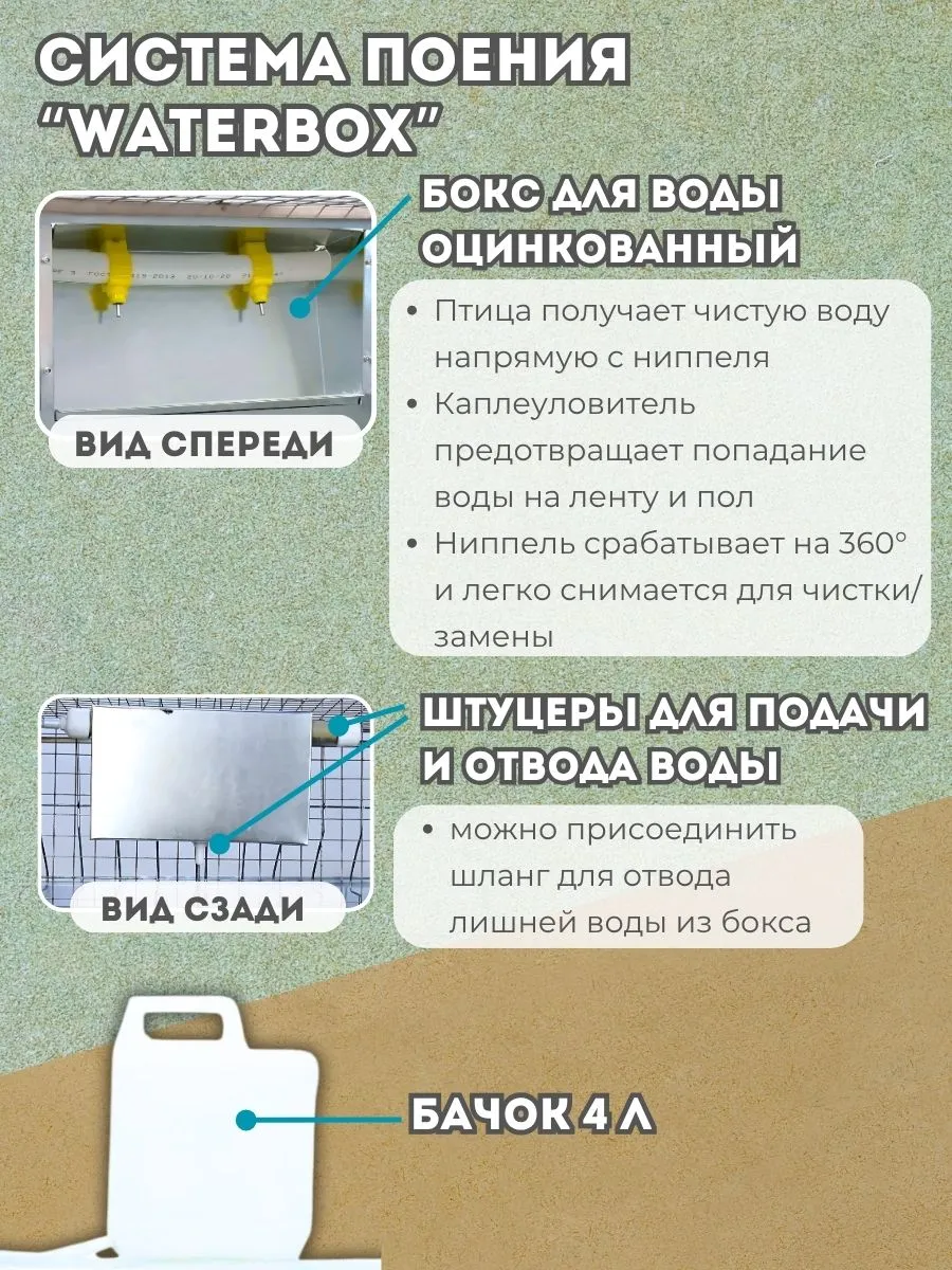 Клетка для кур-несушек "Люкс-сетка" 1-12 "МультиПро". Фото 2