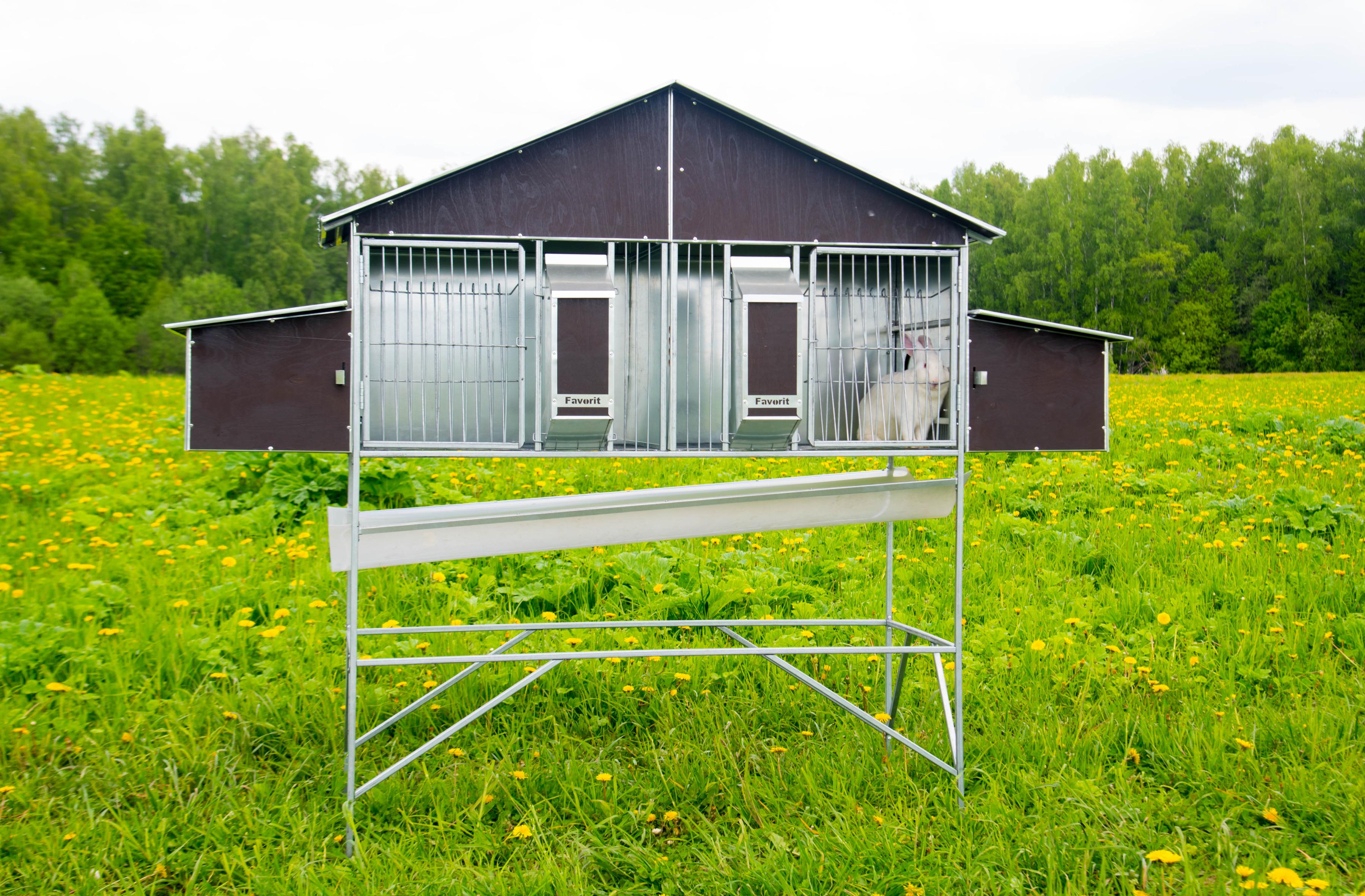 Уличный домик для кроликов "Фаворит" КР2-М-М. Фото 2 Уличный домик для кроликов "Фаворит" КР2-М-М. Фото 2