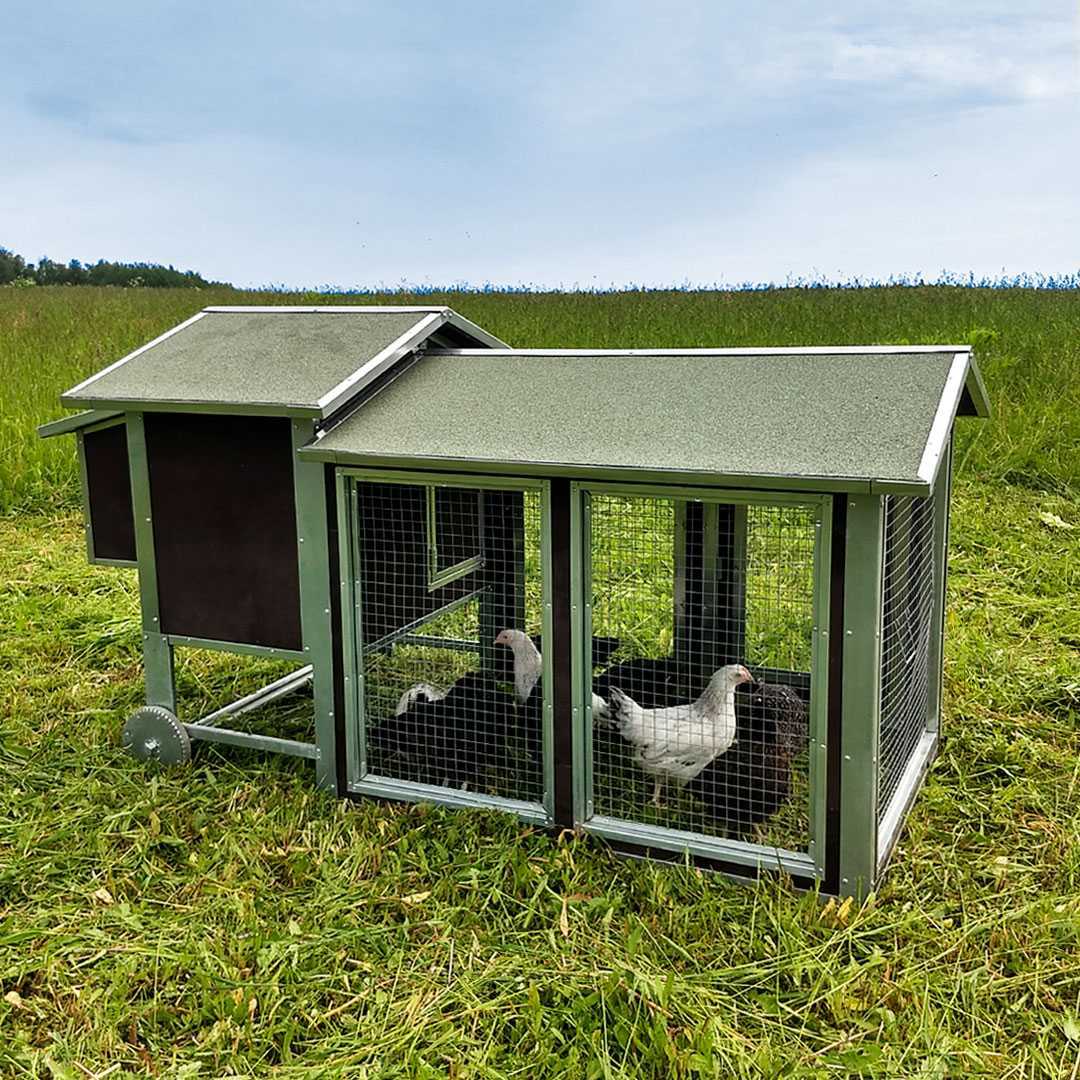 Утепленный отапливаемый уличный курятник с выгулом "Перекати поле". Фото 3