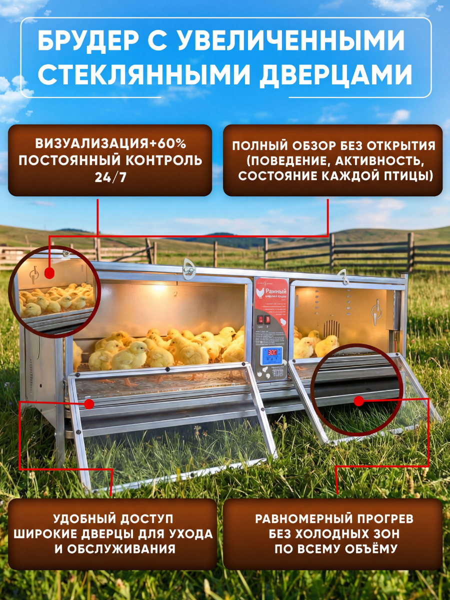 Рамный цифровой брудер 0717 Премиум. Фото 3