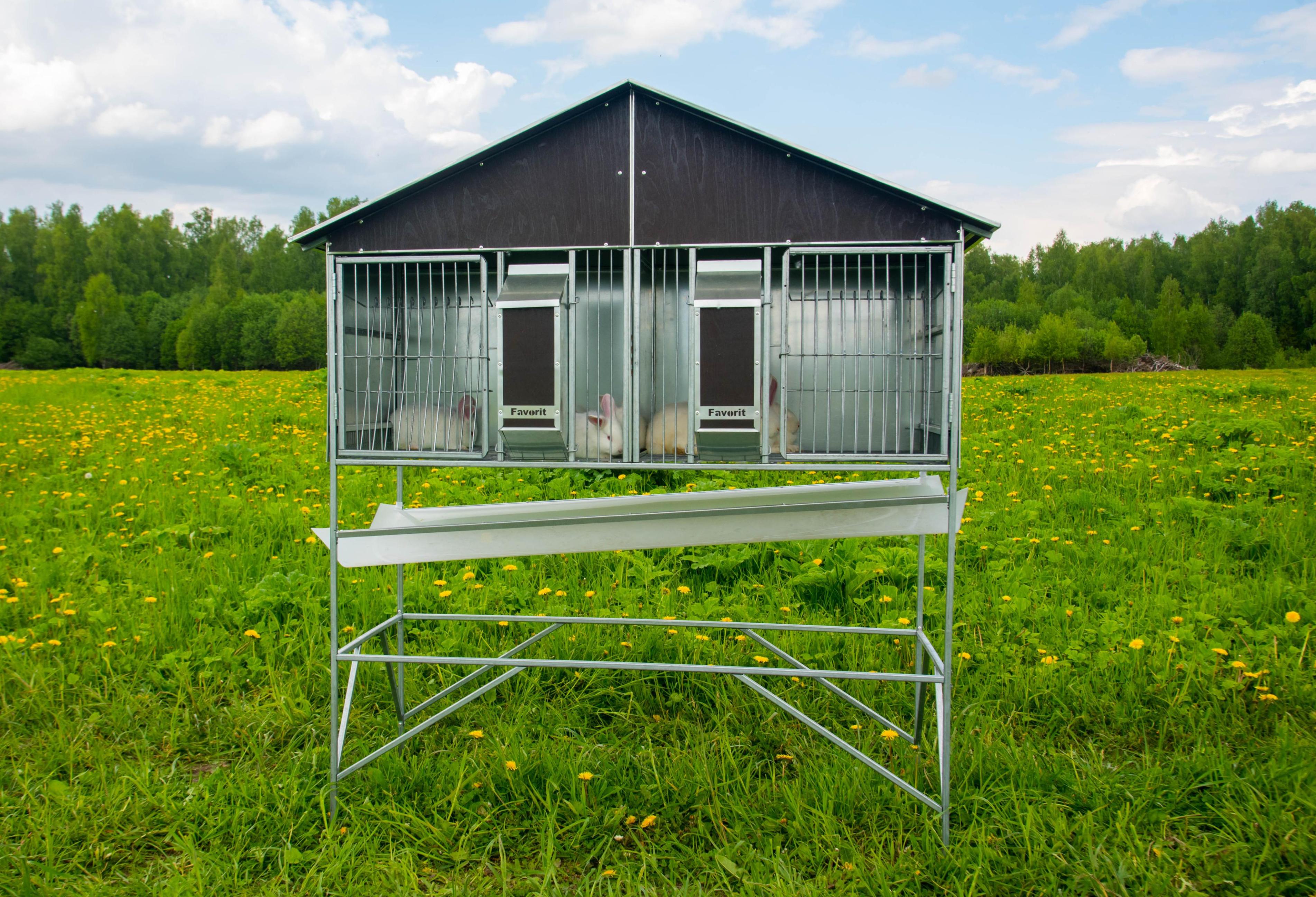 Уличный домик для кроликов "Фаворит" КР2-О-О. Фото 1 Уличный домик для кроликов "Фаворит" КР2-О-О. Фото 1