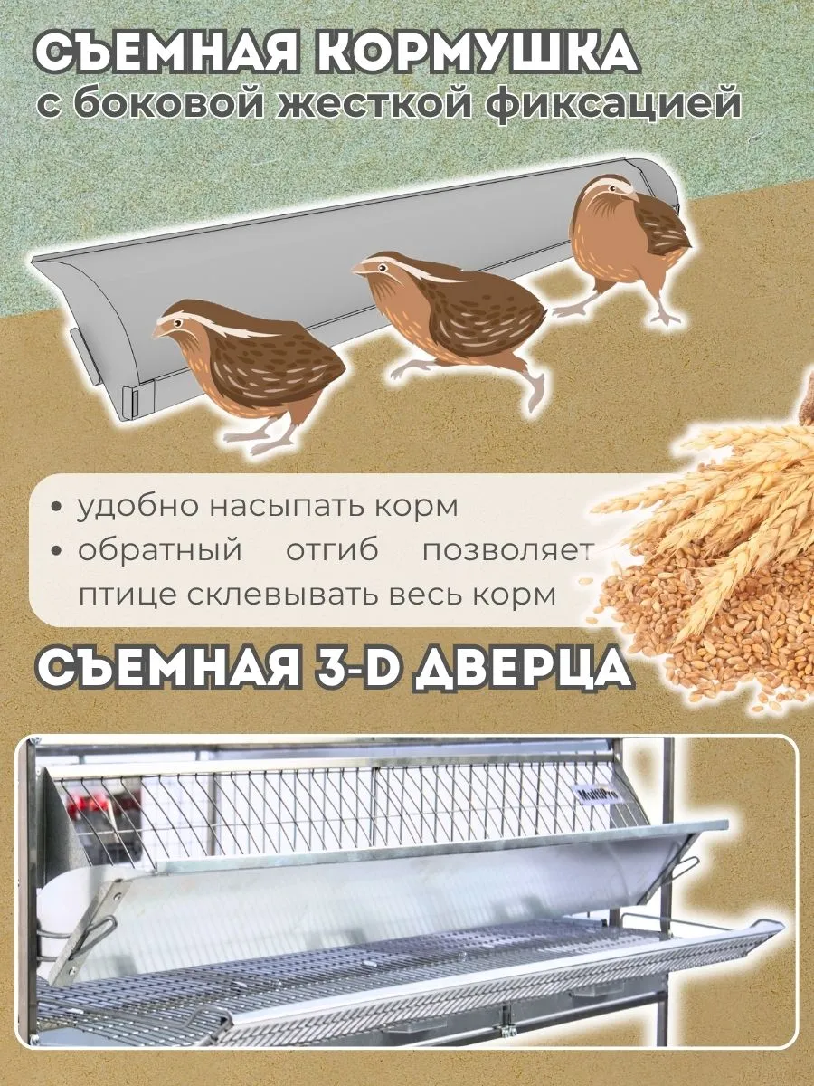 Клетка для перепелов "Практик-сетка" на 110 голов "МультиПро". Фото 3
