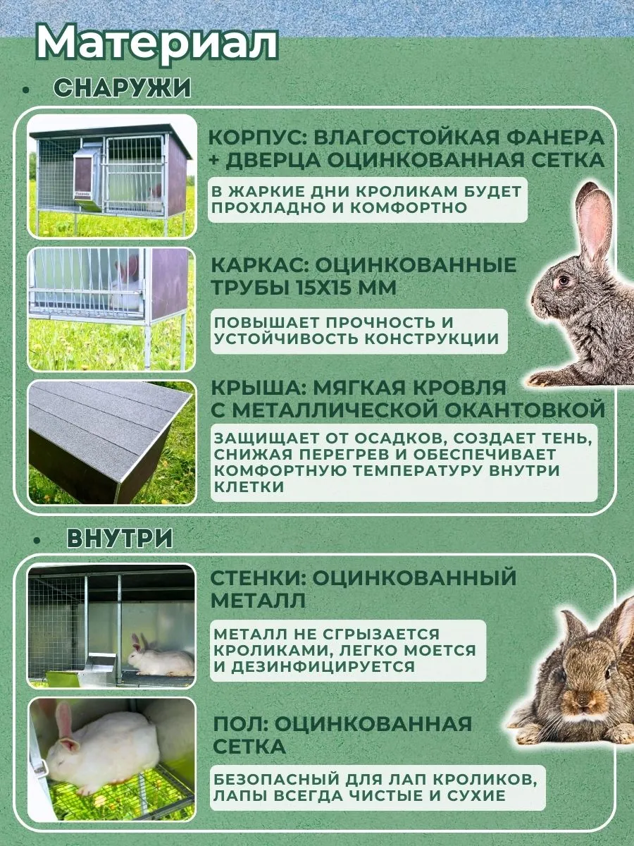 Уличный домик для кроликов "Фазенда" КО-2. Фото 2 Уличный домик для кроликов "Фазенда" КО-2. Фото 2