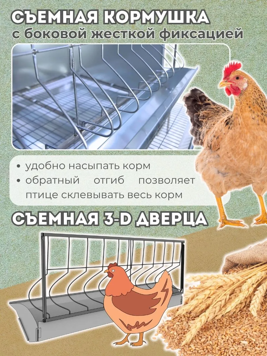 Клетка для кур-несушек "Практик-металл" 1-12 "МультиПро". Фото 2
