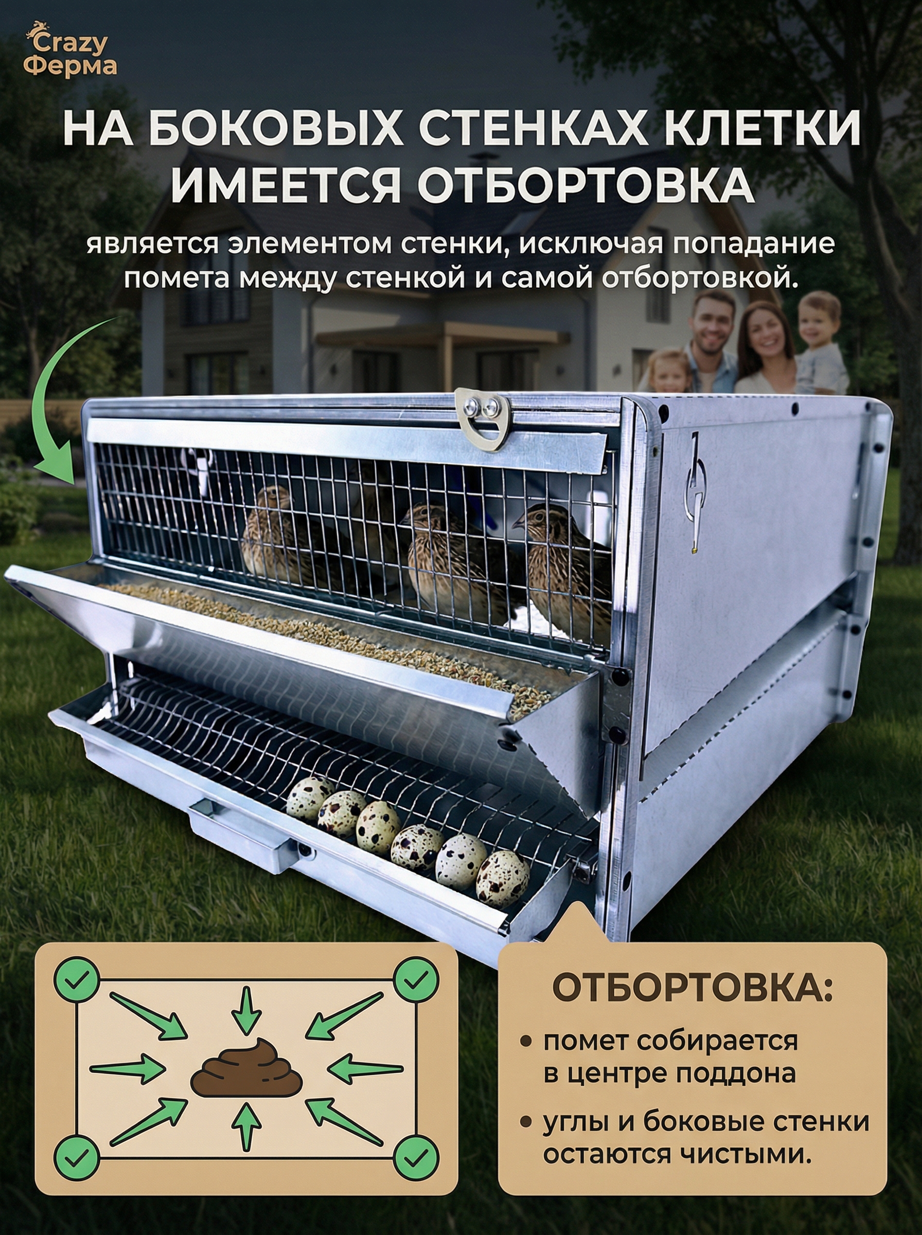 Рамная клетка для перепелов на 60 голов. Фото 7 Рамная клетка для перепелов на 60 голов. Фото 7