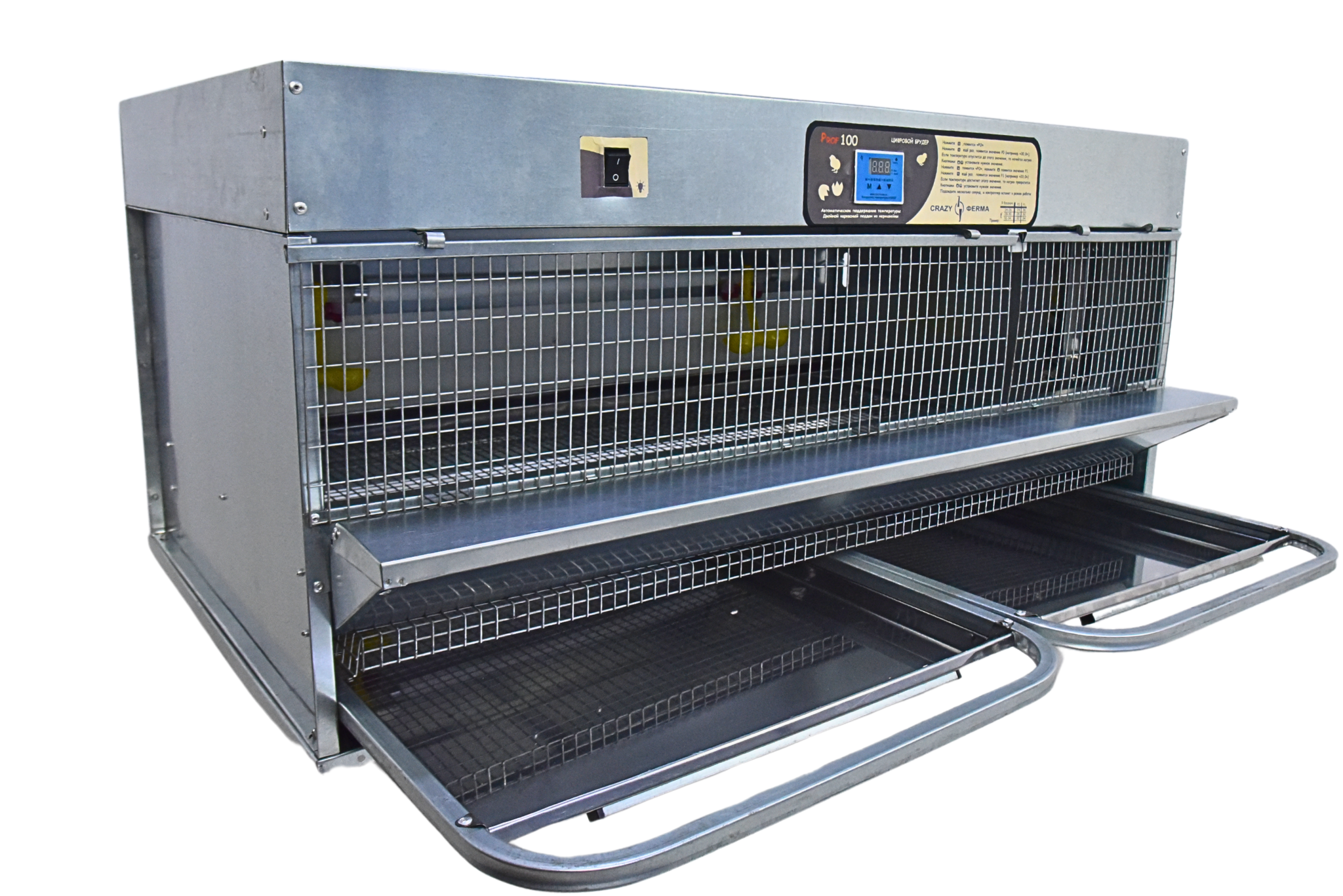 Брудер для цыплят "Проф 100 Н" с электронным терморегулятором корпус нержавейка. Фото 24