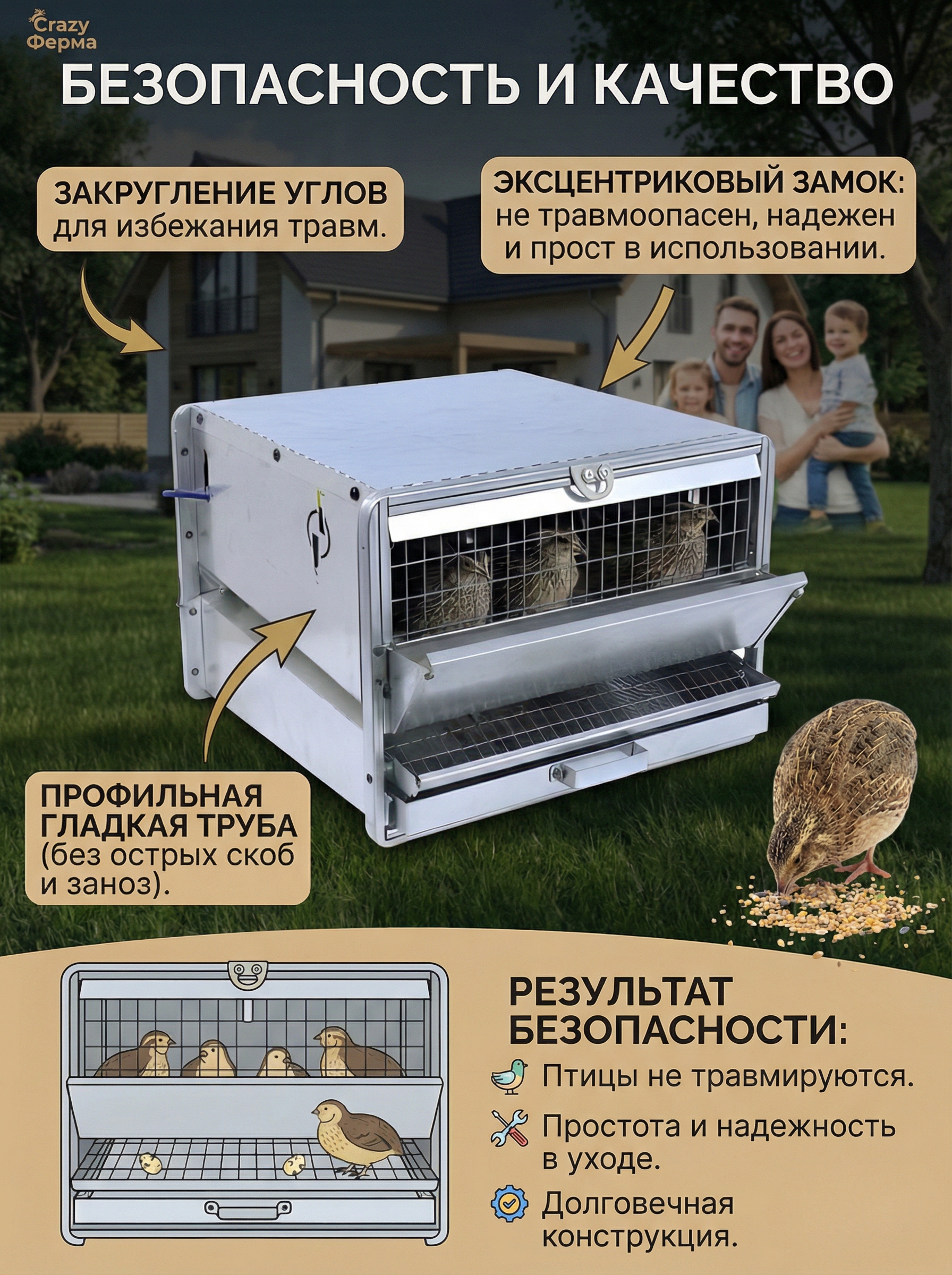 Рамная клетка для перепелов на 30 голов. Фото 2