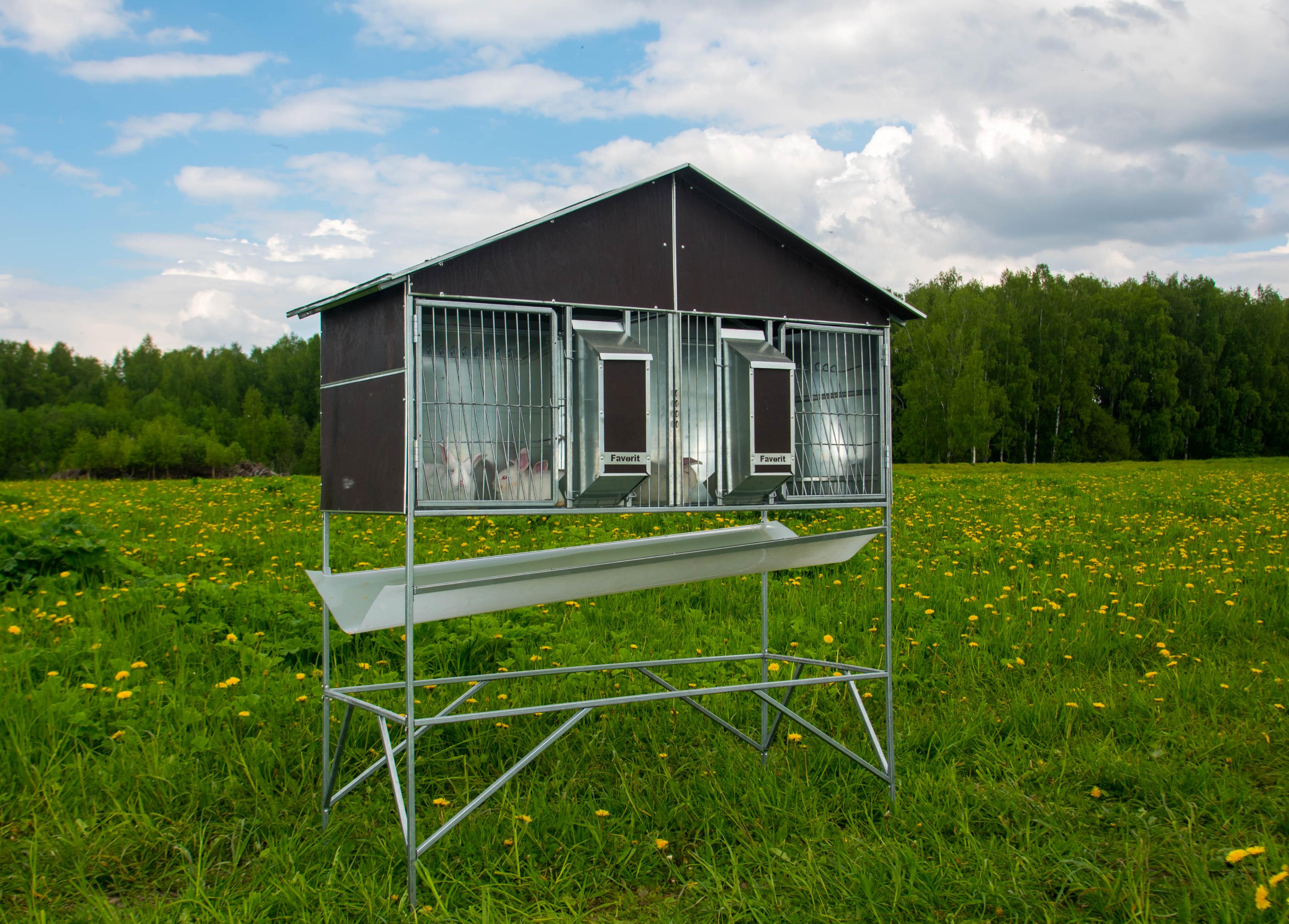 Уличный домик для кроликов "Фаворит" КР2-О-О. Фото 2 Уличный домик для кроликов "Фаворит" КР2-О-О. Фото 2