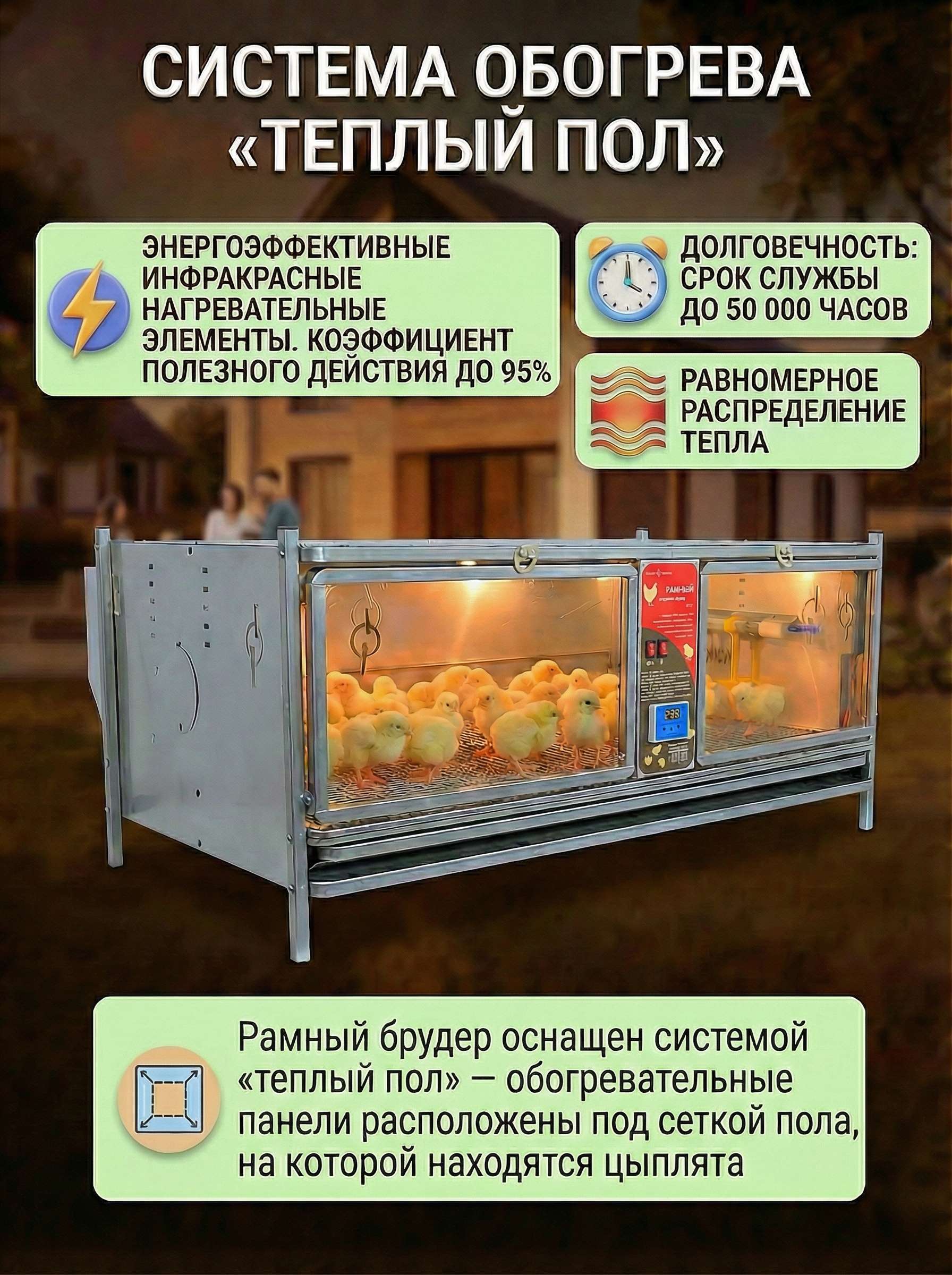 Рамный цифровой брудер 0717 Премиум. Фото 1