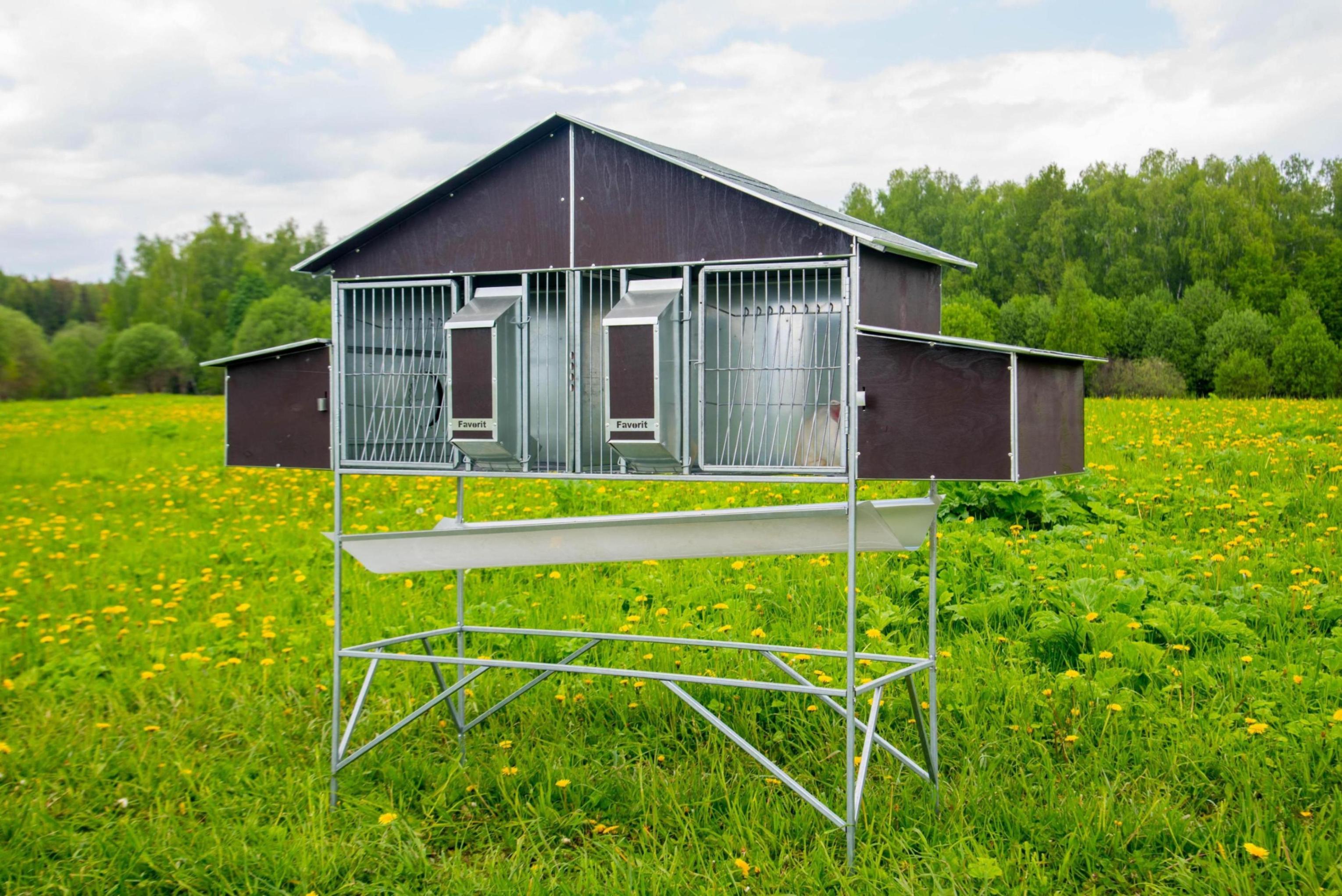 Уличный домик для кроликов "Фаворит" КР2-М-М. Фото 1 Уличный домик для кроликов "Фаворит" КР2-М-М. Фото 1