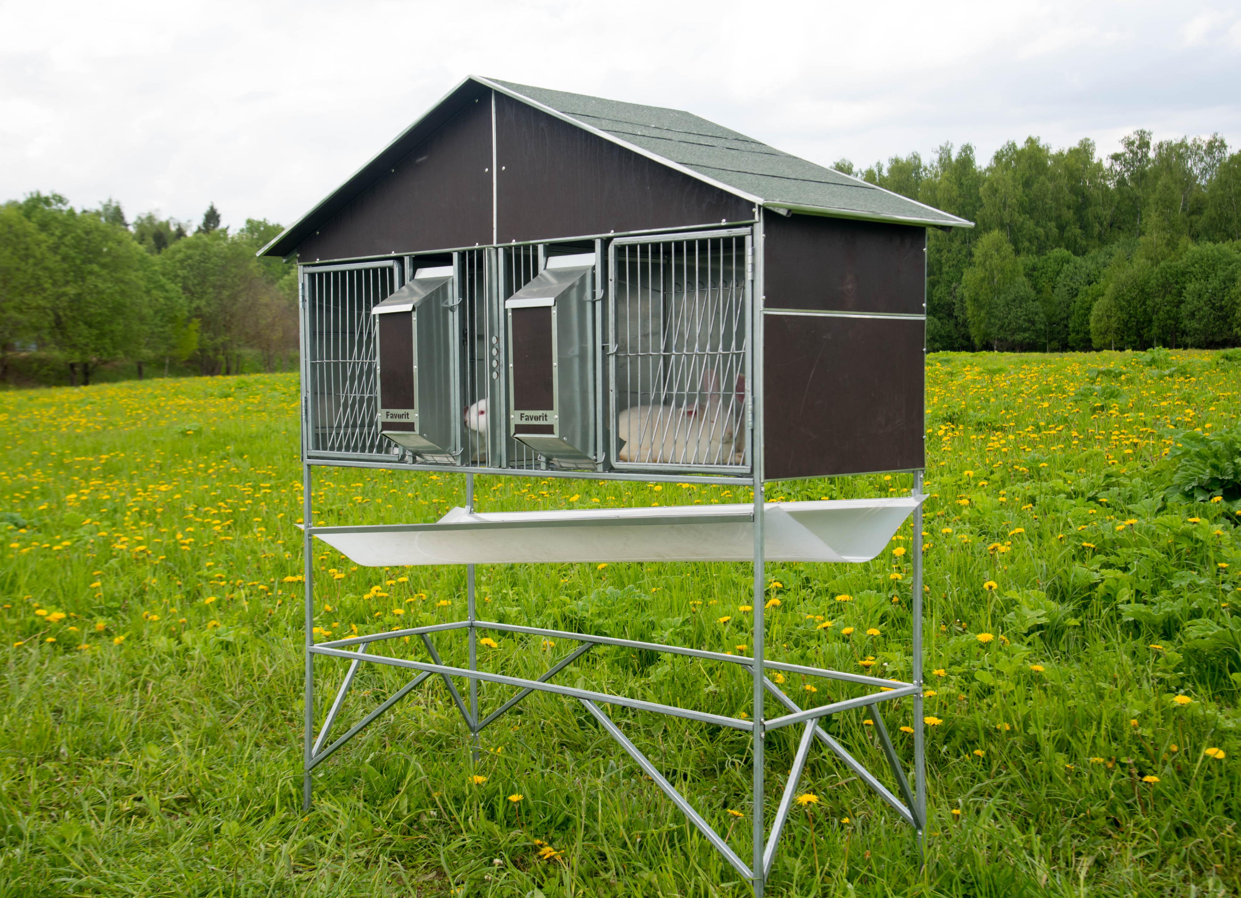 Уличный домик для кроликов "Фаворит" КР2-О-О. Фото 3 Уличный домик для кроликов "Фаворит" КР2-О-О. Фото 3